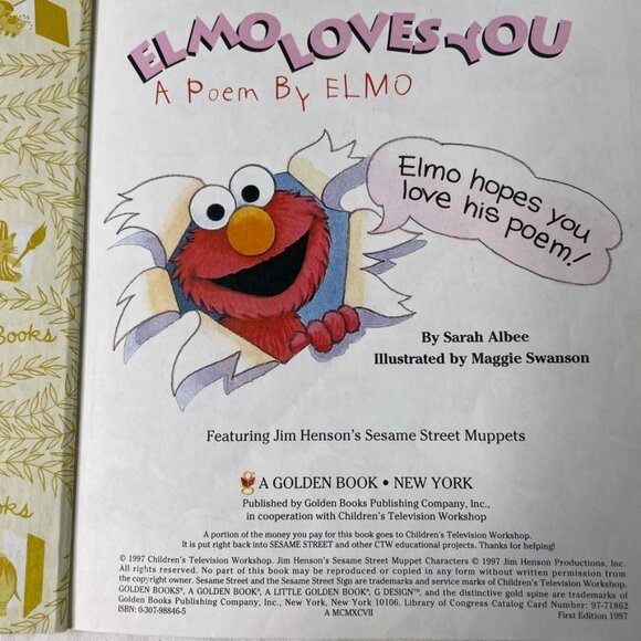 Elmo Little Golden Book Sesame Street Series Set 2 Childrens Stories u - Picture 5 of 14